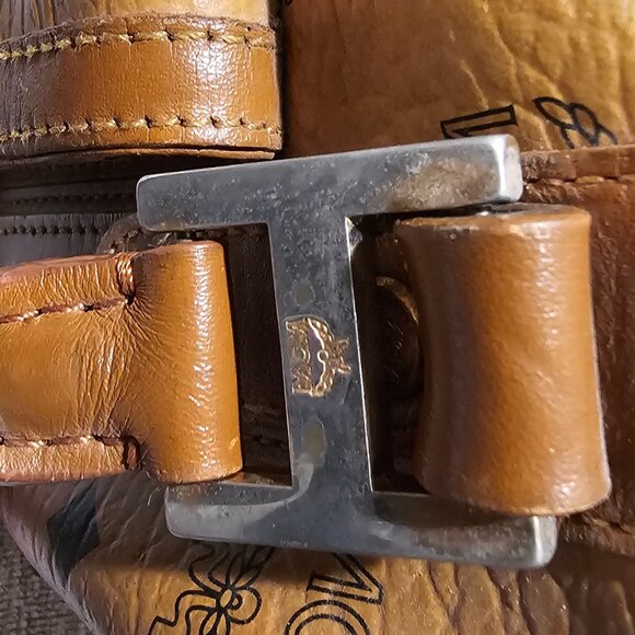 Vintage MCM Boston Cognac Visetos Handbag - Picture 12 of 16